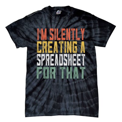 Retro Funny Spreadsheet Gift For Actuary Statistician Tie-Dye T-Shirt