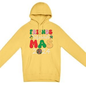 Retro Friendsmas Squad 2024 Christmas Family Premium Pullover Hoodie