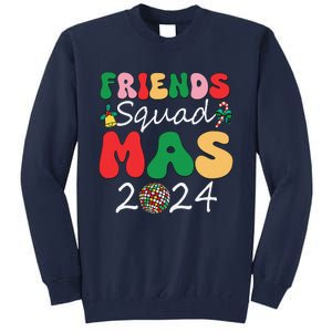 Retro Friendsmas Squad 2024 Christmas Family Tall Sweatshirt