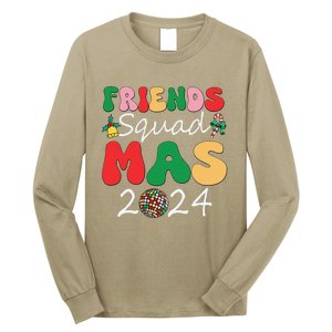 Retro Friendsmas Squad 2024 Christmas Family Long Sleeve Shirt