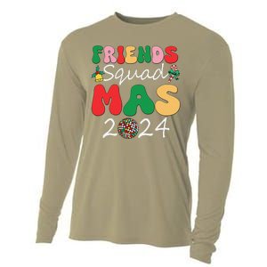 Retro Friendsmas Squad 2024 Christmas Family Cooling Performance Long Sleeve Crew