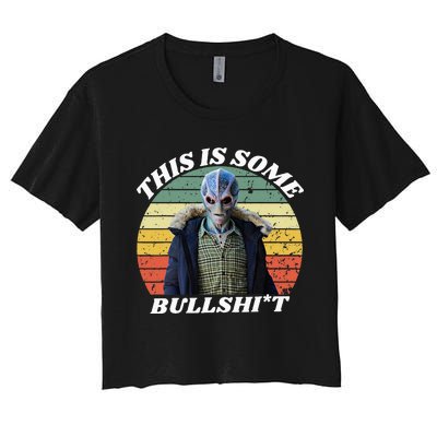 Resident Funny Swearing Alien Science Fiction Women's Crop Top Tee