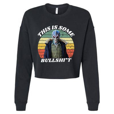 Resident Funny Swearing Alien Science Fiction Cropped Pullover Crew