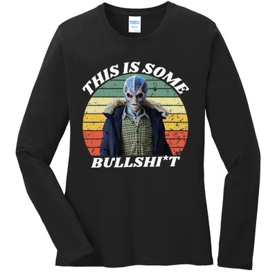 Resident Funny Swearing Alien Science Fiction Ladies Long Sleeve Shirt