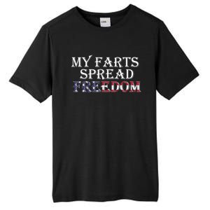 Redneck Farts Spread Freedom Country Joke Usa Flag Humour Gift Tall Fusion ChromaSoft Performance T-Shirt