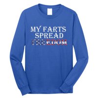 Redneck Farts Spread Freedom Country Joke Usa Flag Humour Gift Long Sleeve Shirt