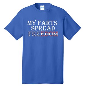 Redneck Farts Spread Freedom Country Joke Usa Flag Humour Gift Tall T-Shirt