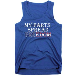 Redneck Farts Spread Freedom Country Joke Usa Flag Humour Gift Tank Top