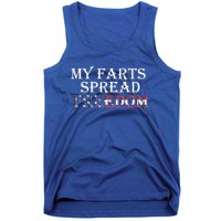 Redneck Farts Spread Freedom Country Joke Usa Flag Humour Gift Tank Top