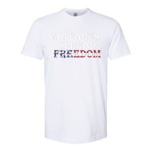 Redneck Farts Spread Freedom Country Joke Usa Flag Humour Gift Softstyle CVC T-Shirt