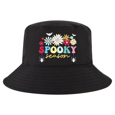 Retro Floral Spooky Season Spooky Vibes Halloween Meaningful Gift Cool Comfort Performance Bucket Hat