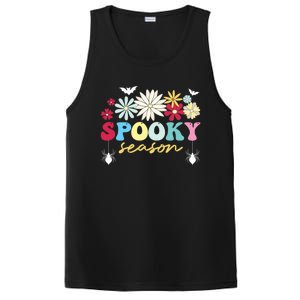 Retro Floral Spooky Season Spooky Vibes Halloween Meaningful Gift PosiCharge Competitor Tank