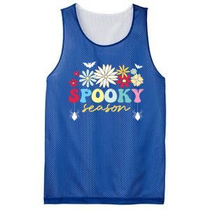 Retro Floral Spooky Season Spooky Vibes Halloween Meaningful Gift Mesh Reversible Basketball Jersey Tank