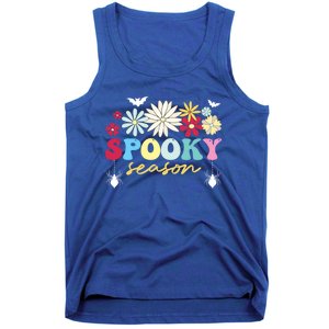 Retro Floral Spooky Season Spooky Vibes Halloween Meaningful Gift Tank Top