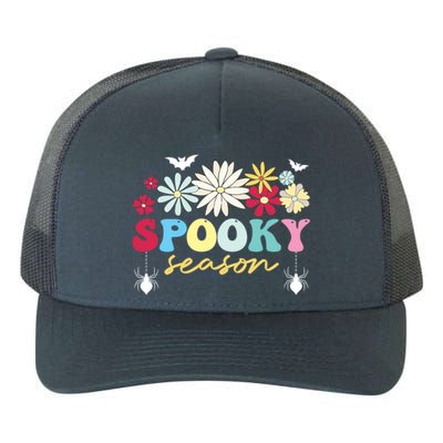 Retro Floral Spooky Season Spooky Vibes Halloween Meaningful Gift Yupoong Adult 5-Panel Trucker Hat