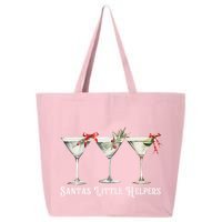 Retro Funny SantaS Little Helper Martini Merry Christmas 25L Jumbo Tote
