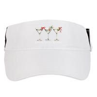 Retro Funny SantaS Little Helper Martini Merry Christmas Adult Drive Performance Visor