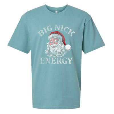 Retro Funny Santa Face Big Nick Energy Xmas Meaningful Gift Sueded Cloud Jersey T-Shirt