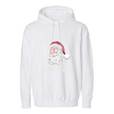 Retro Funny Santa Face Big Nick Energy Xmas Meaningful Gift Garment-Dyed Fleece Hoodie