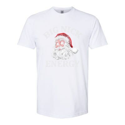 Retro Funny Santa Face Big Nick Energy Xmas Meaningful Gift Softstyle CVC T-Shirt