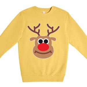 Reindeer Face Shirts Matching Family Christmas Deer Premium Crewneck Sweatshirt