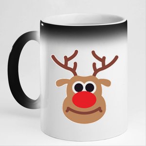 Reindeer Face Shirts Matching Family Christmas Deer 11oz Black Color Changing Mug