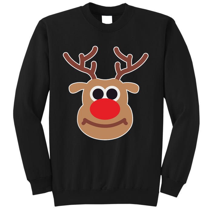 Reindeer Face Shirts Matching Family Christmas Deer Sweatshirt