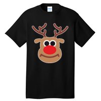 Reindeer Face Shirts Matching Family Christmas Deer Tall T-Shirt