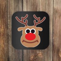 Reindeer Face Shirts Matching Family Christmas Deer Coaster