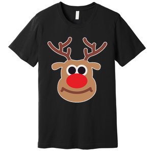 Reindeer Face Shirts Matching Family Christmas Deer Premium T-Shirt