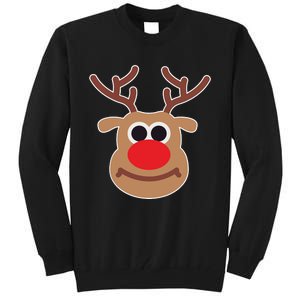 Reindeer Face Shirts Matching Family Christmas Deer Tall Sweatshirt