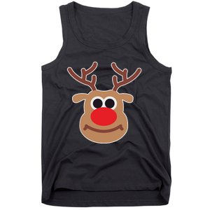 Reindeer Face Shirts Matching Family Christmas Deer Tank Top