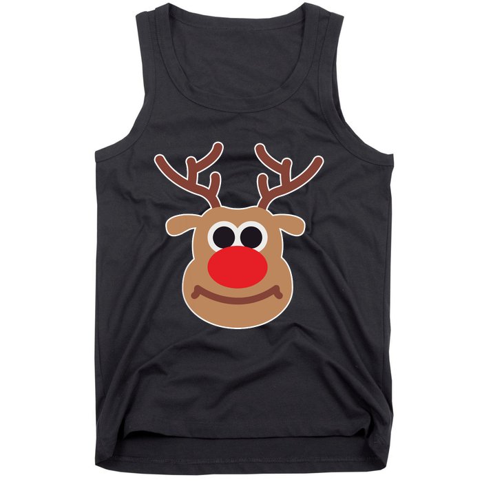 Reindeer Face Shirts Matching Family Christmas Deer Tank Top