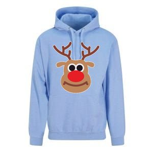 Reindeer Face Shirts Matching Family Christmas Deer Unisex Surf Hoodie