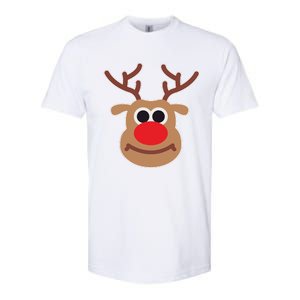 Reindeer Face Shirts Matching Family Christmas Deer Softstyle CVC T-Shirt