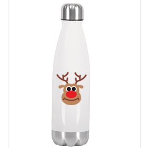 Reindeer Face Shirts Matching Family Christmas Deer Stainless Steel Insulated Water Bottle