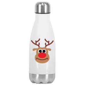 Reindeer Face Shirts Matching Family Christmas Deer Stainless Steel Insulated Water Bottle