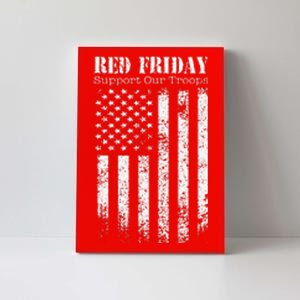 Red Friday Support Our Troops Military Memorial day Canvas