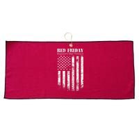 Red Friday Support Our Troops Military Memorial day Large Microfiber Waffle Golf Towel