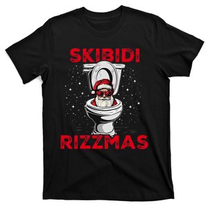 Rizzmas Funny Santa Toilet White Elephant Christmas T-Shirt