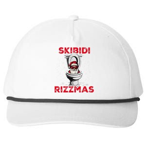 Rizzmas Funny Santa Toilet White Elephant Christmas Snapback Five-Panel Rope Hat