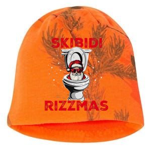 Rizzmas Funny Santa Toilet White Elephant Christmas Kati - Camo Knit Beanie