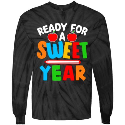 Ready For Sweet Year Back To School Teacher Tie-Dye Long Sleeve Shirt