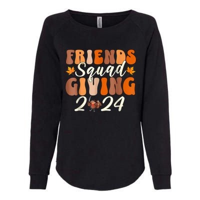 Retro Friendsgiving Squad 2024 Thanksgiving Friendsgivin Womens California Wash Sweatshirt