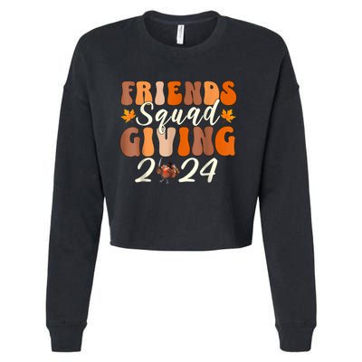 Retro Friendsgiving Squad 2024 Thanksgiving Friendsgivin Cropped Pullover Crew