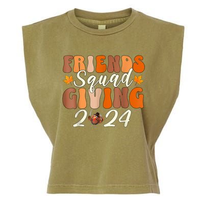 Retro Friendsgiving Squad 2024 Thanksgiving Friendsgivin Garment-Dyed Women's Muscle Tee