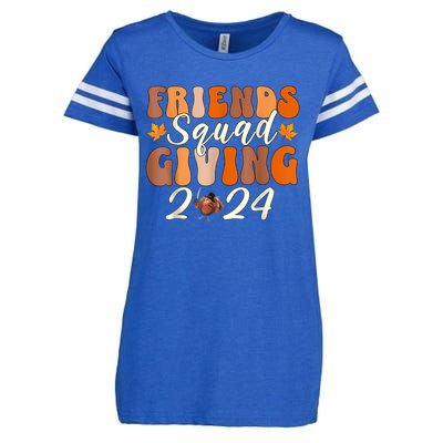 Retro Friendsgiving Squad 2024 Thanksgiving Friendsgivin Enza Ladies Jersey Football T-Shirt