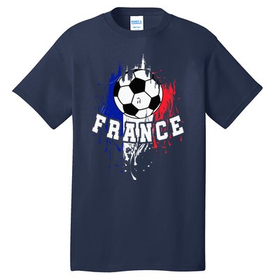 retro France Soccer French Football Futbol Tall T-Shirt