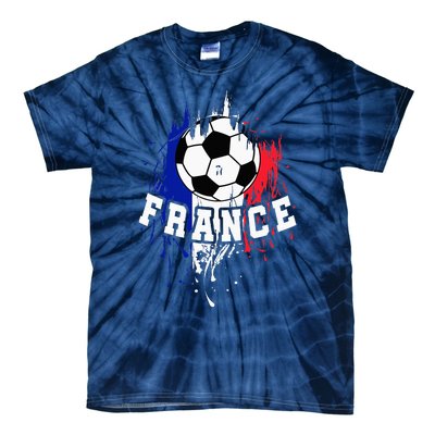 retro France Soccer French Football Futbol Tie-Dye T-Shirt