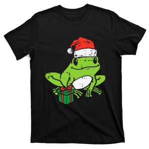 retro Frog Santa Funny Animal Christmas  T-Shirt